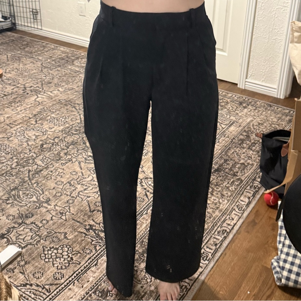 Abercrombie & Fitch Black High-Waisted Trousers